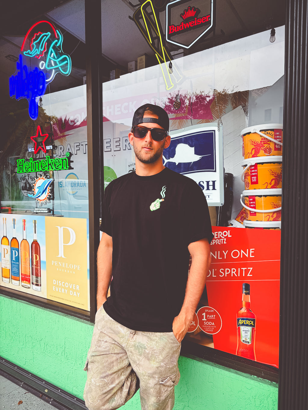 black streetwear tee nightlife fashion