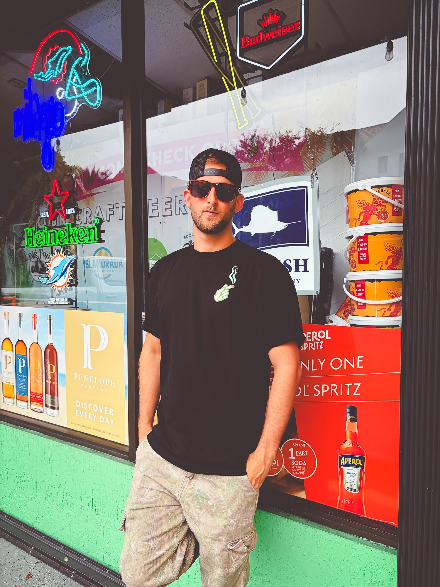 black streetwear tee nightlife fashion