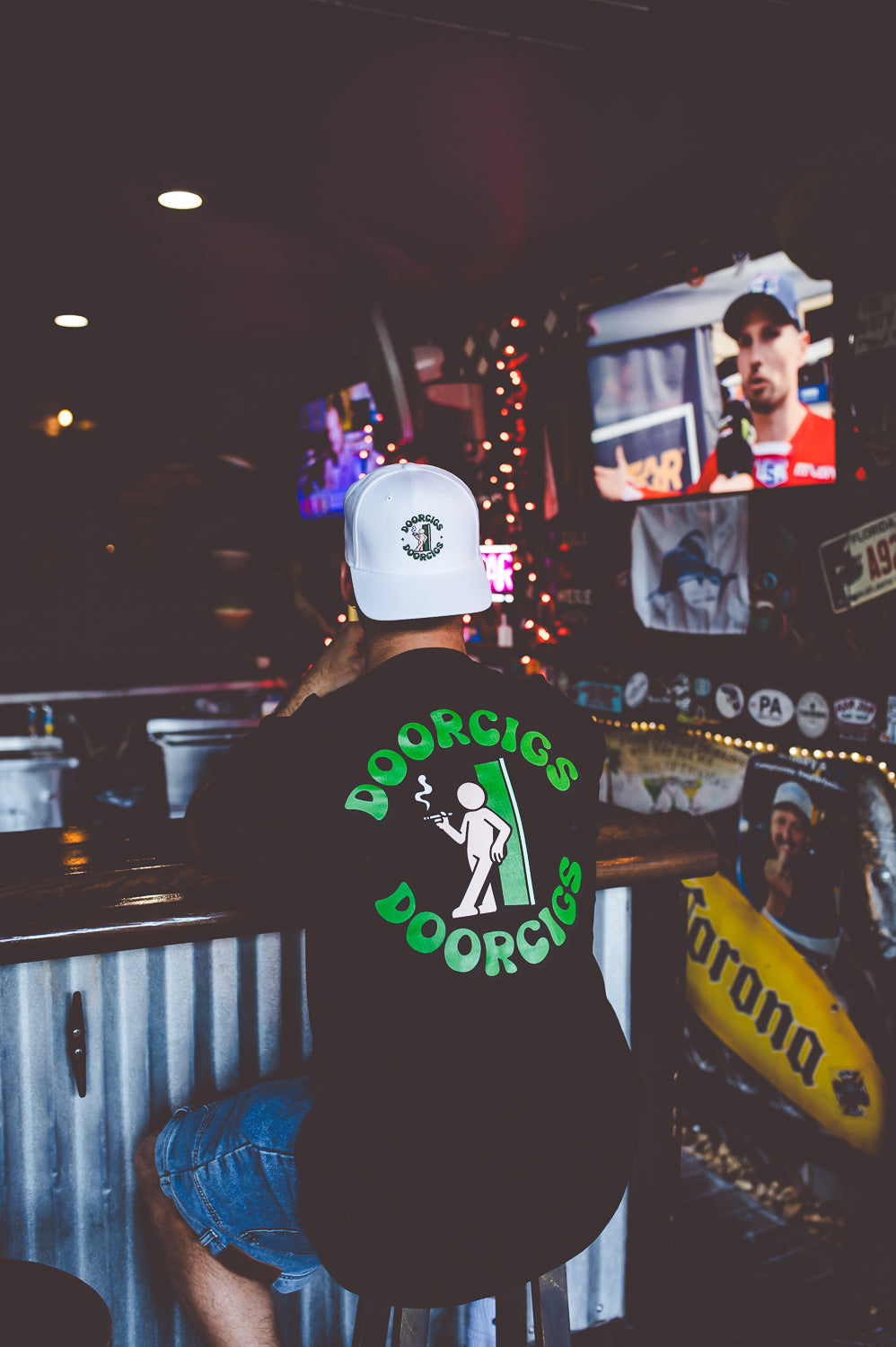 streetwear look with graphic tee