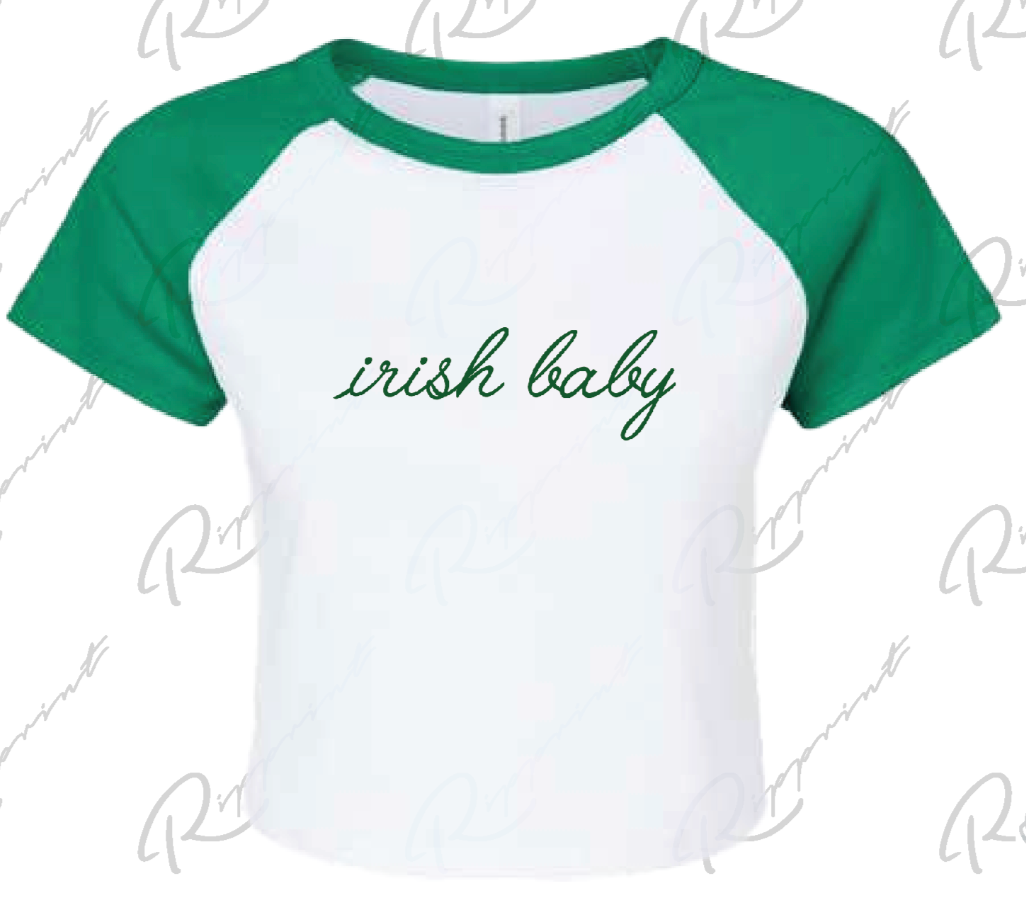 PRE-ORDER irish baby crop top