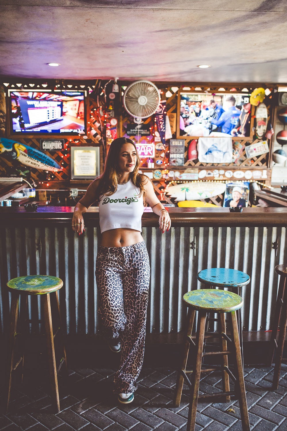 Luxury streetwear crop tank by Doorcigs — Smoke Show design for effortless summer style.